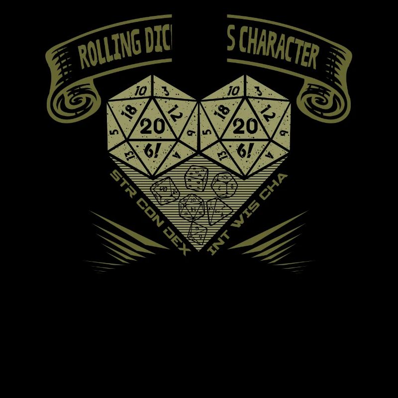 Rolling Dice Builds Character - D20 Tabletop RPG