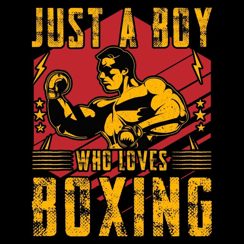 Nur ein Junge, der das Boxen liebt