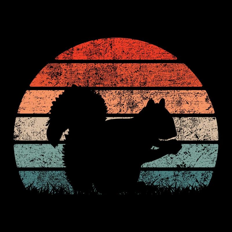 Eichhörnchen im Vintage Stil