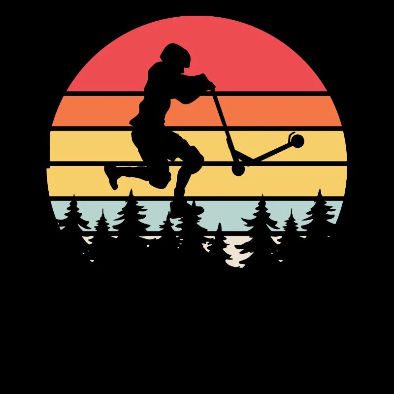 Scooter Stunt Roller Retro Geschenkidee