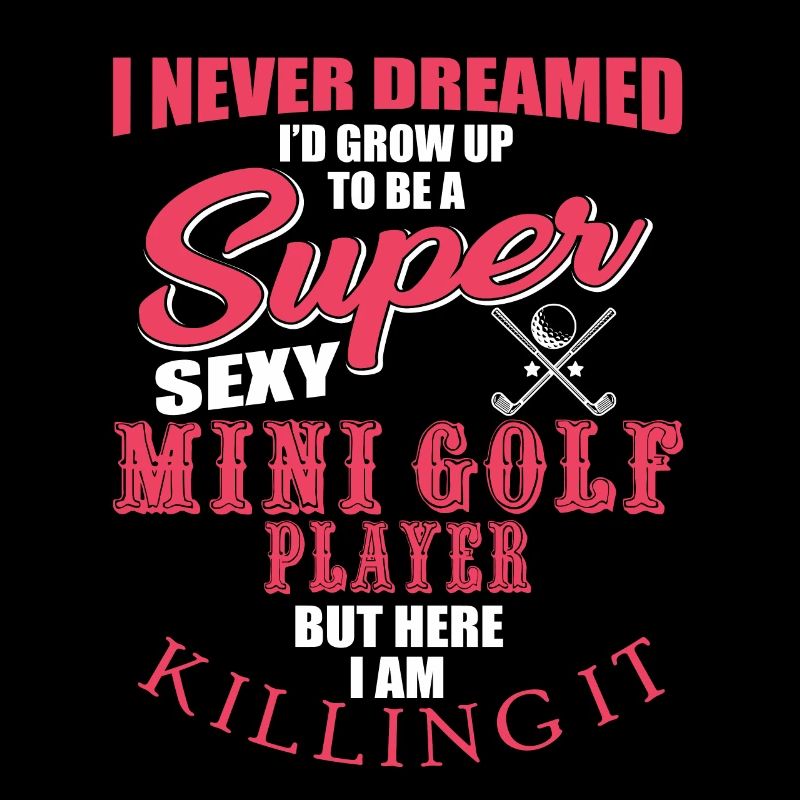 Funny golf player motif