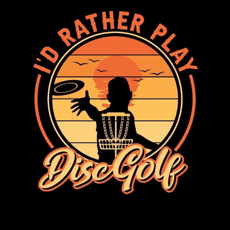 Retro Sunset I'd rather play Disc Golf