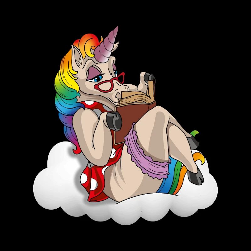 Lese Einhorn Bücherwurm | Ich bin ein Buch Einhorn