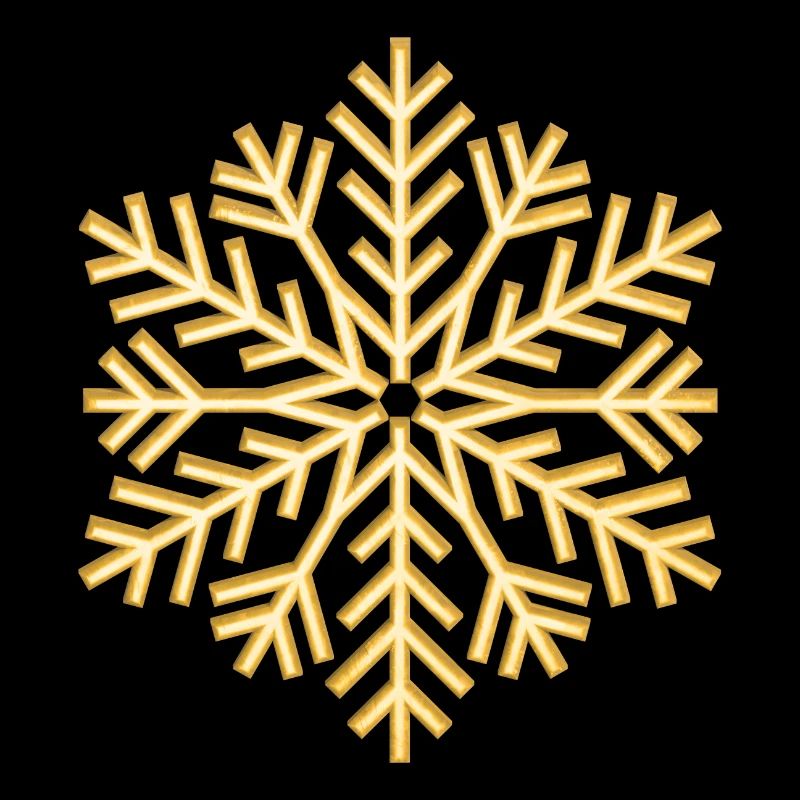 Flocon d’or Flocon d’or de flocon de neige doré