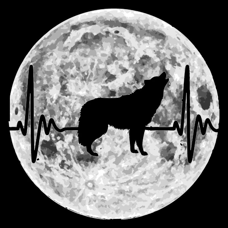 Wolf heartbeat wolves pulse gift