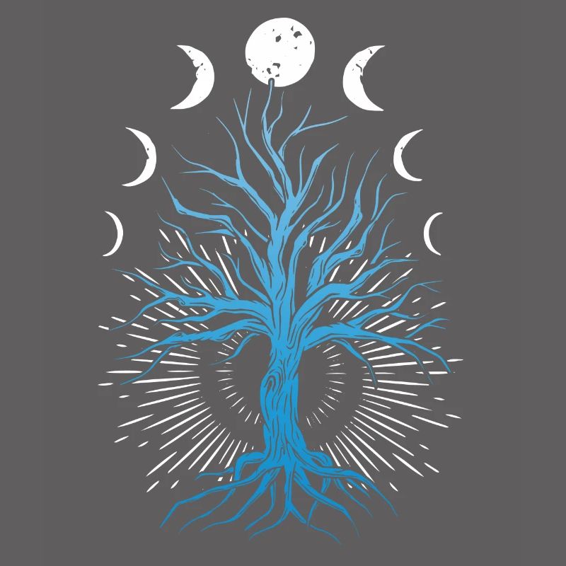 Mondphasen Hexerei-Hexen-Baum Des Lebens