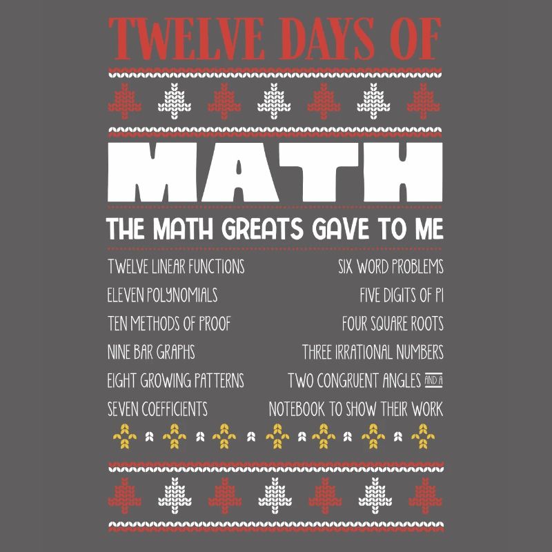 12 jours de mathématiques, notes de maths