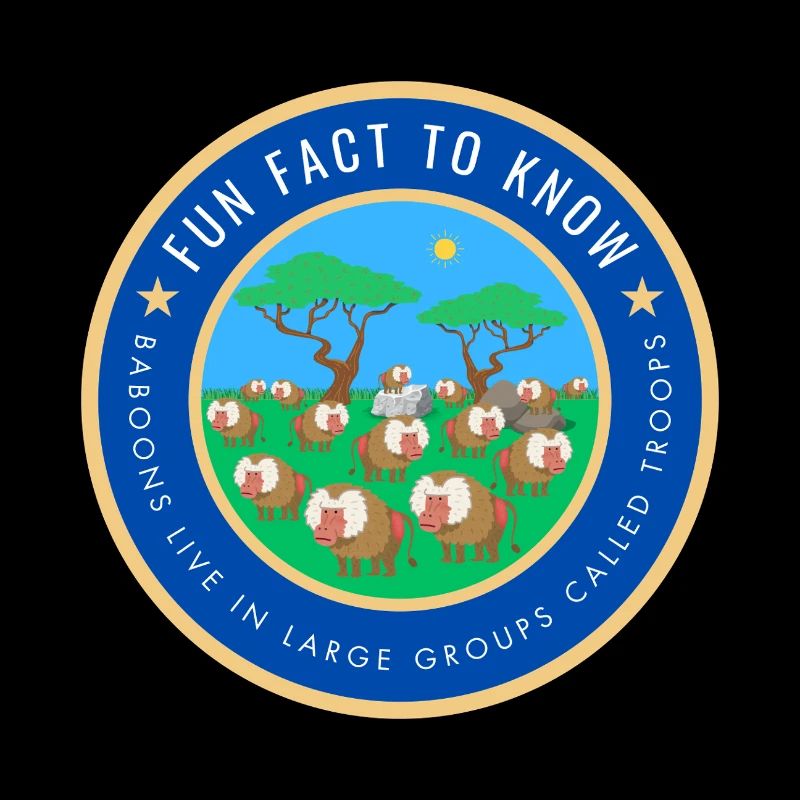 Baboons live in large groups called troops