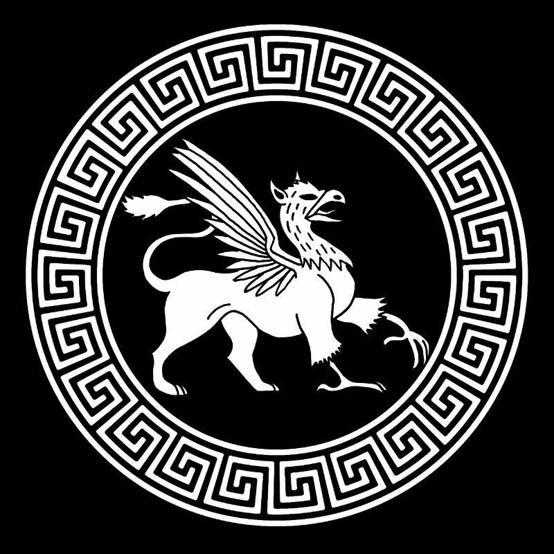 Ancient White Griffin Symbol