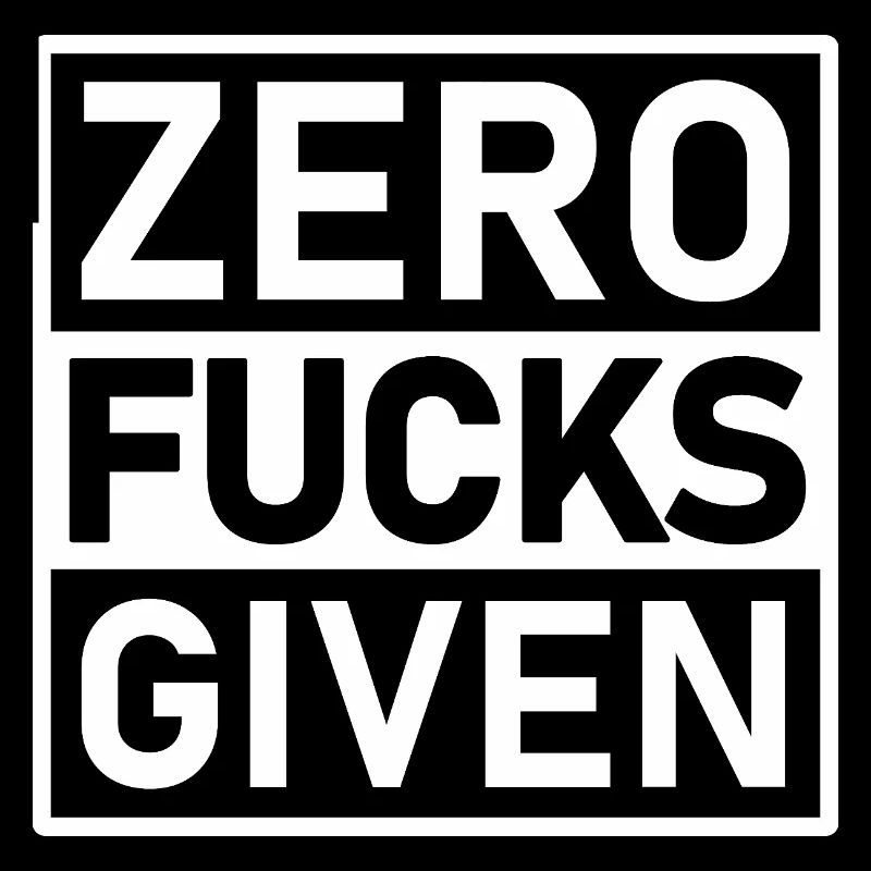 Zero Fucks Given Warning Label