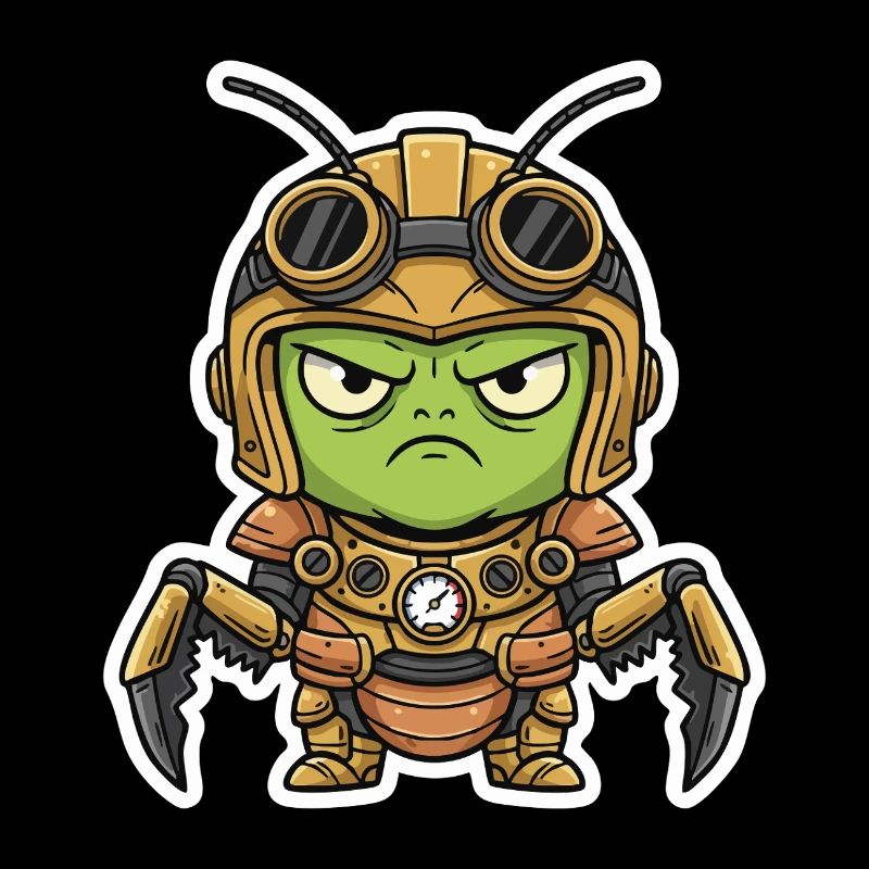 Locust Engineer Steampunk Armor Brass