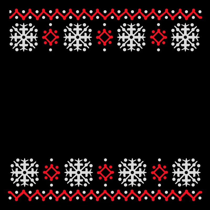 Ugly Sweater Christmas Pattern Snowflakes Cool