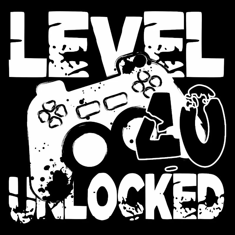 Level 40 Controller Grafik schwarz weiss