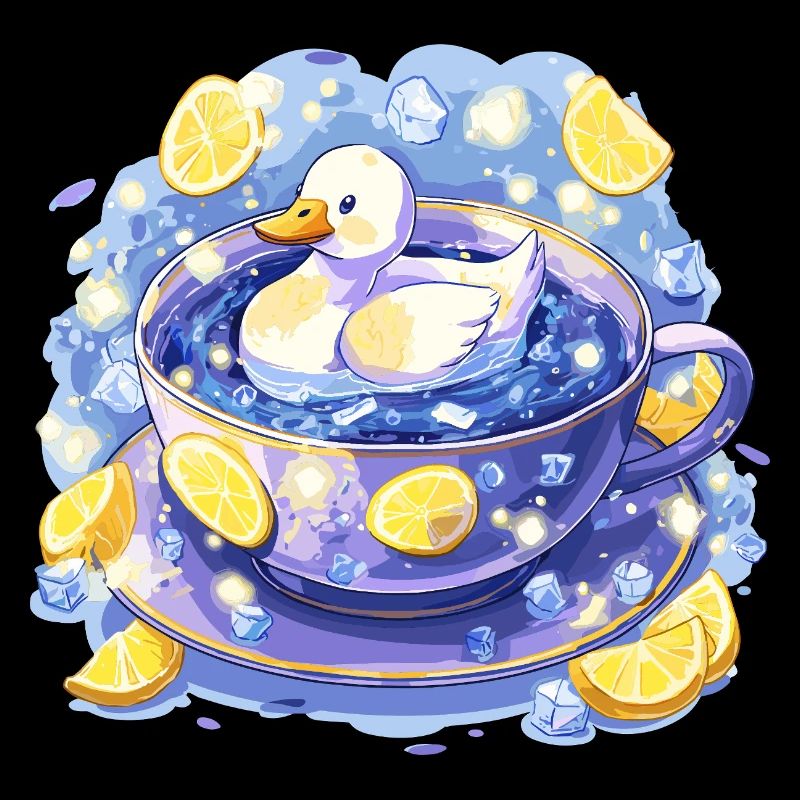 Lemon duck in a tea mug