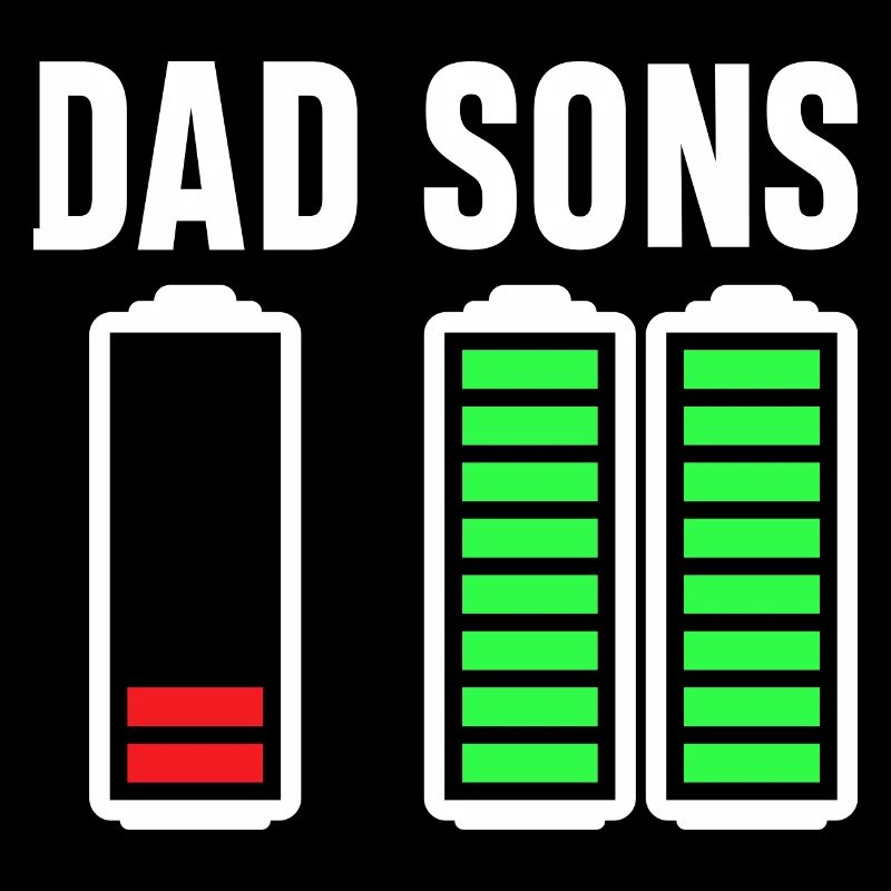 Dad Sons Battery Bar Graphic
