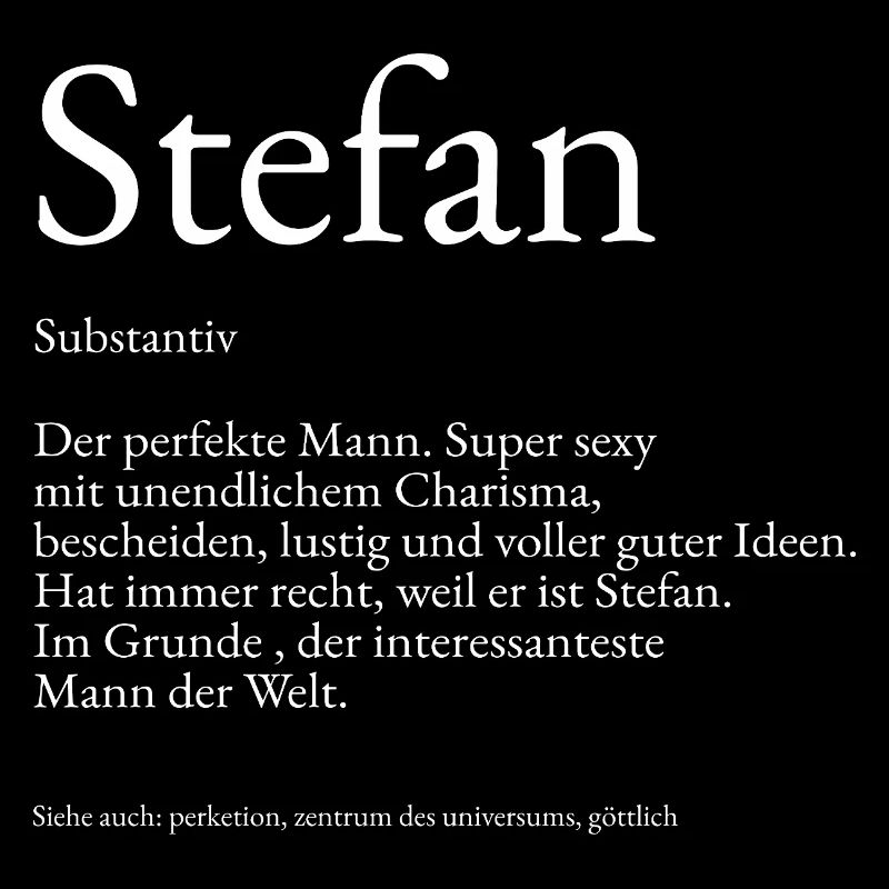 Explication du dictionnaire Stefan Prénom Stefan