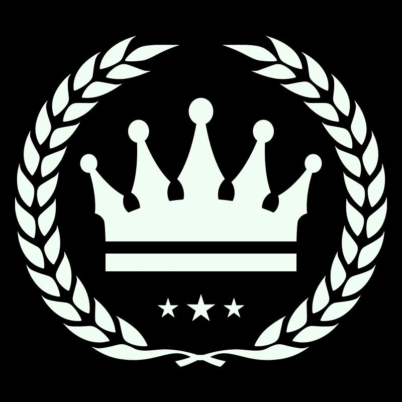 Crown Foliage Emblem Design