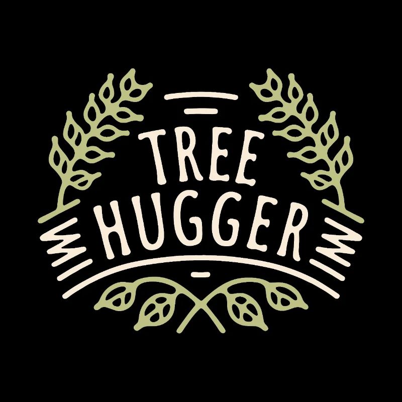 Tree hugger forest bathing nature lovers