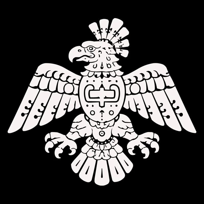 Motif totem d’aigle aztèque