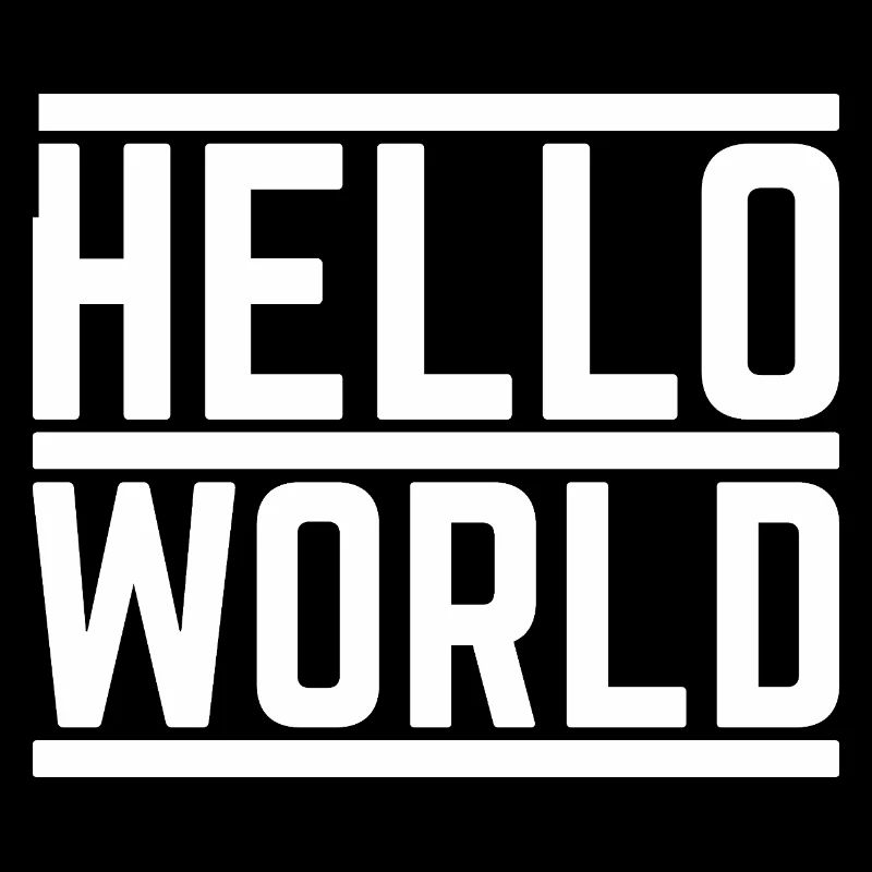 Typographie Contrastée 'Hello World'