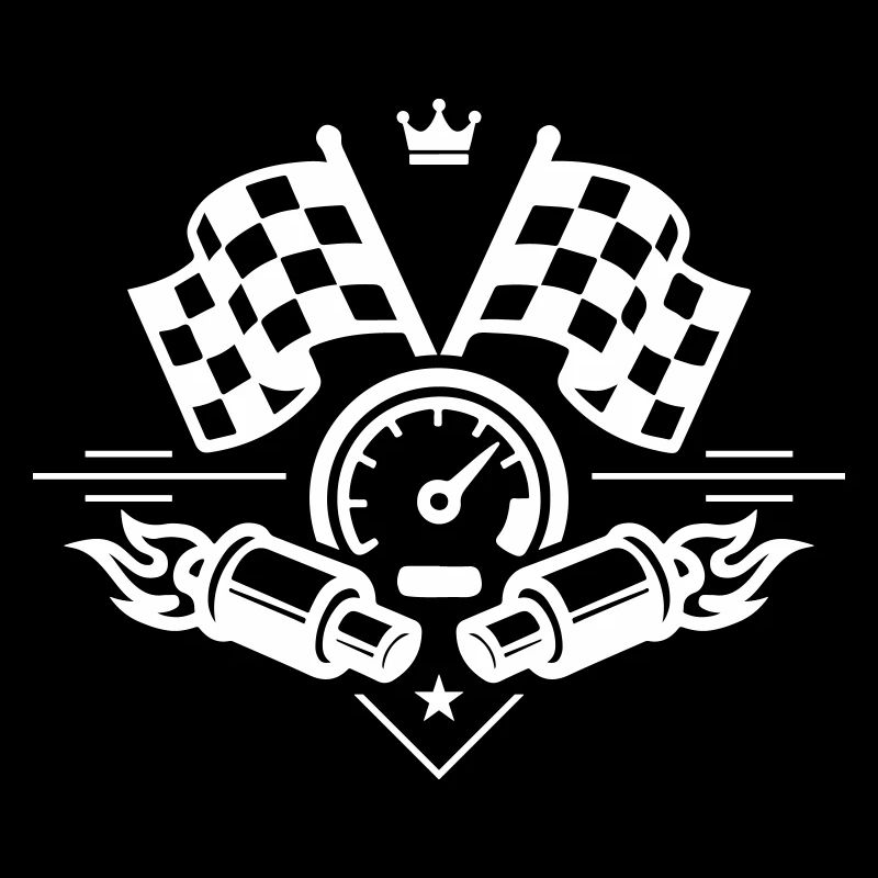 Racing Flag Exhaust Speedometer