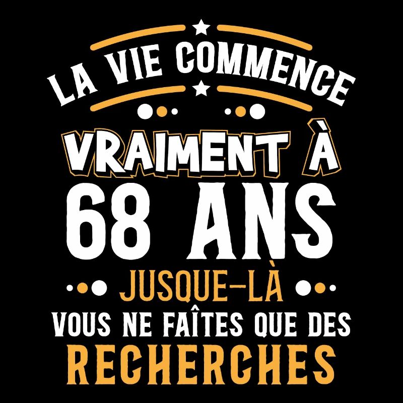 Anniversaire 68 ans. Idée Cadeau Humour Citations