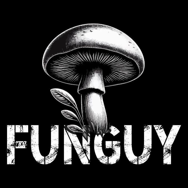 Design champignon avec lettrage