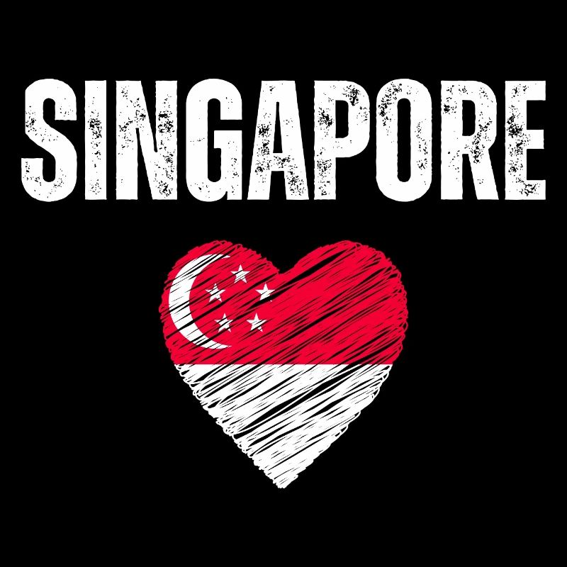 J’aime Singapour, le drapeau de Singapour