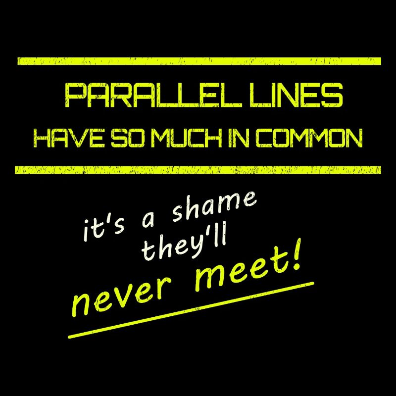 Funny Parallel Lines Math Tee