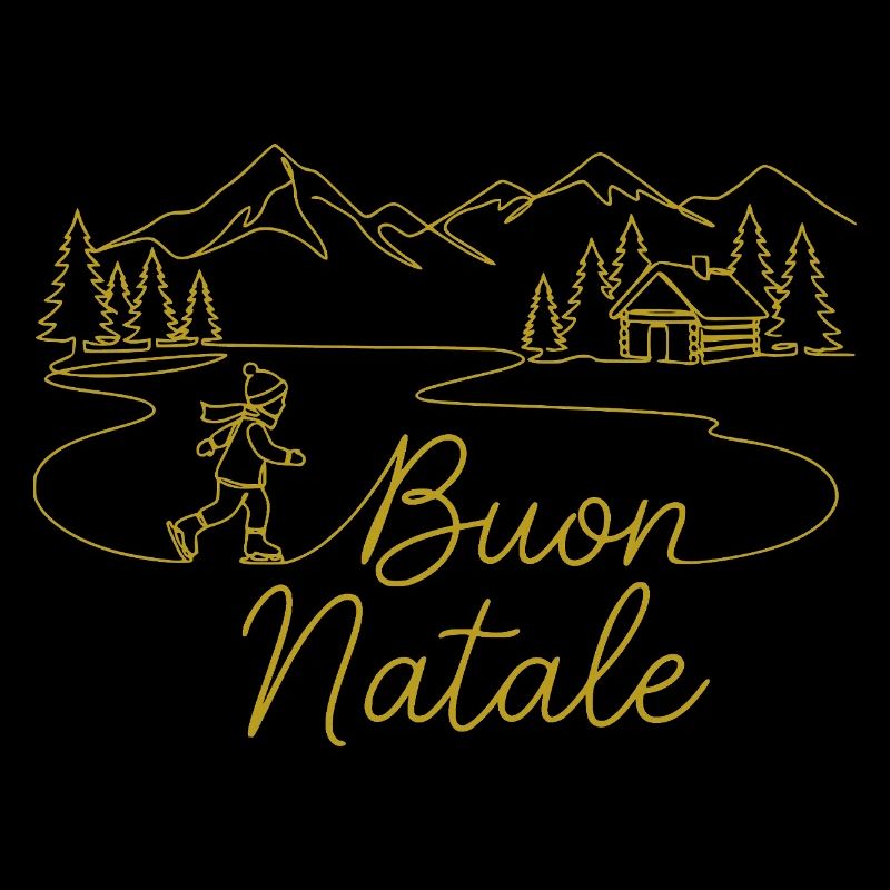 Buon Natale winter landscape wintry
