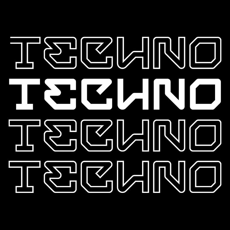 Conception de logo en typographie techno-moderne
