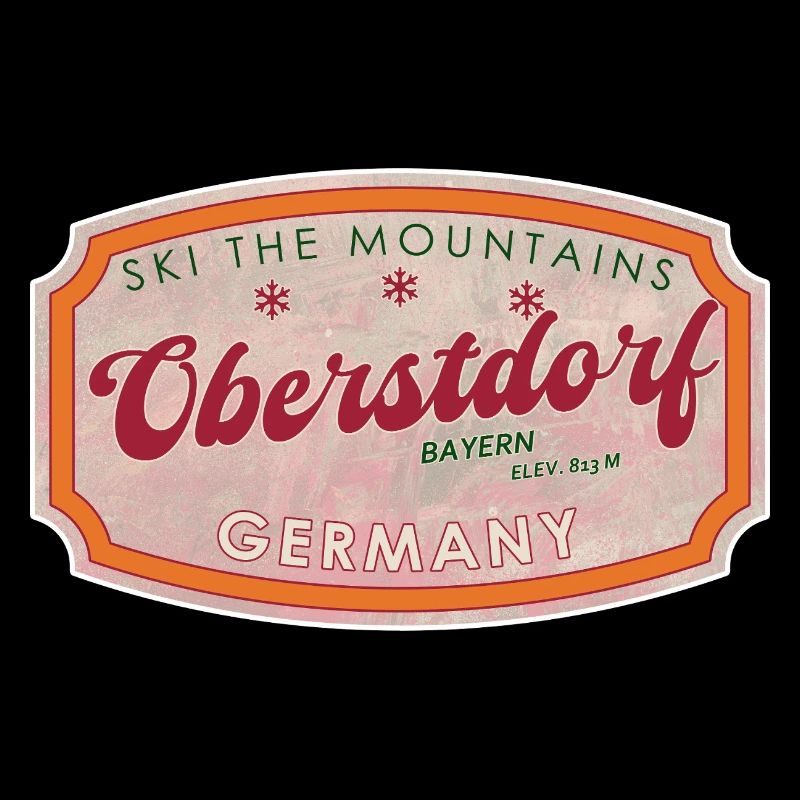 Oberstdorf Bavaria Retro Ski-Marke