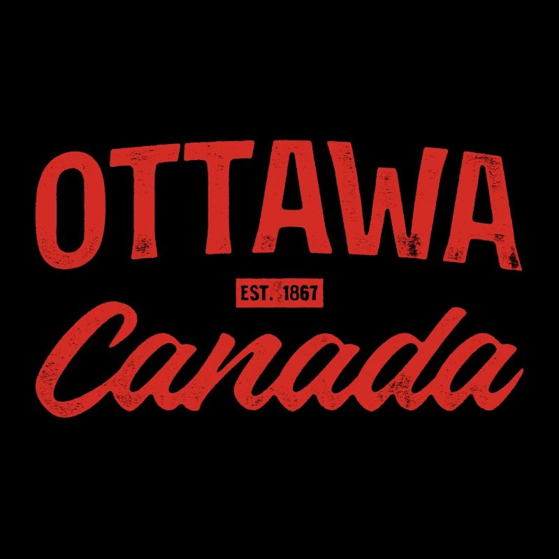 Ottawa Kanada Retro Script Rot