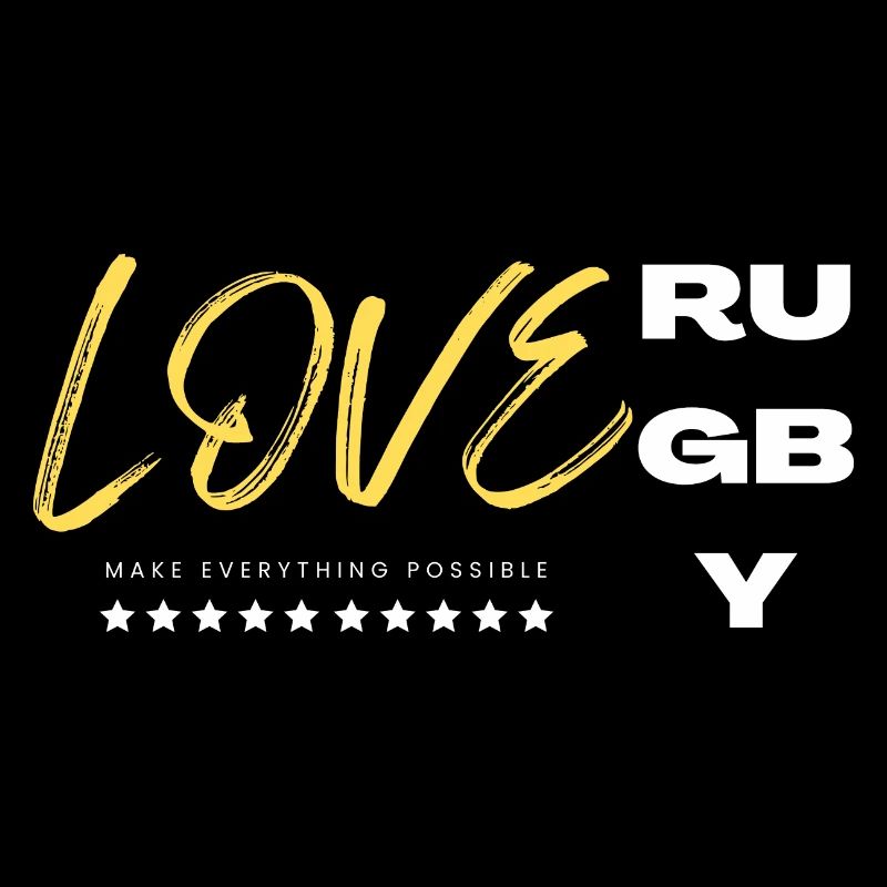 Ich liebe Rugby Gelb