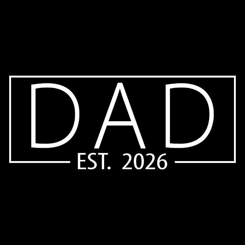 Dad EST 2026 Logo Graphic Tee