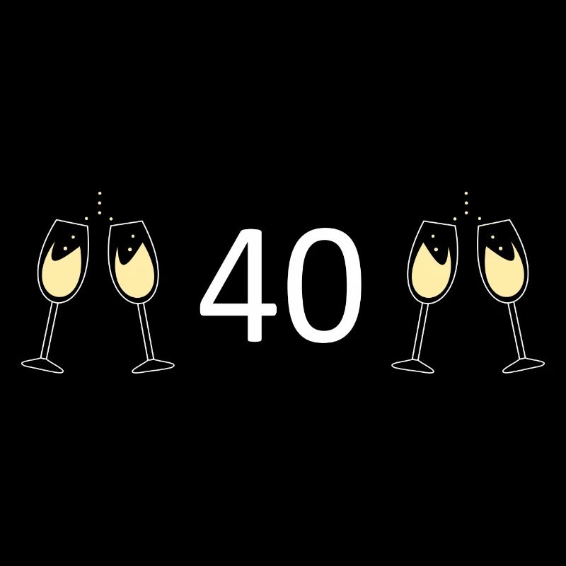 40.Geburtstag 40 Jahre Jubiläum 40 Zahl 40 weiß