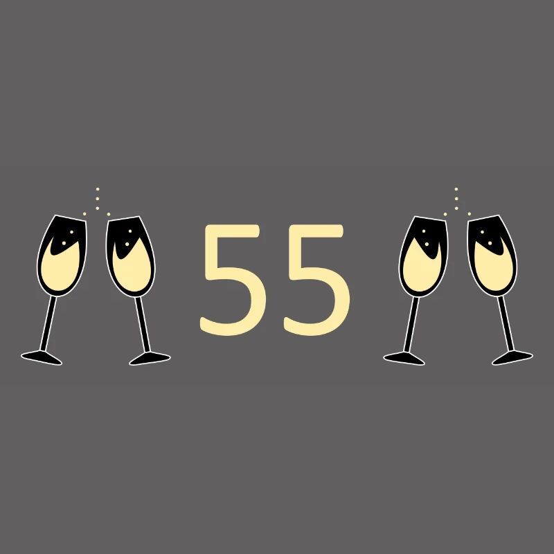 55e anniversaire 55e anniversaire 55 numéro 55 noir