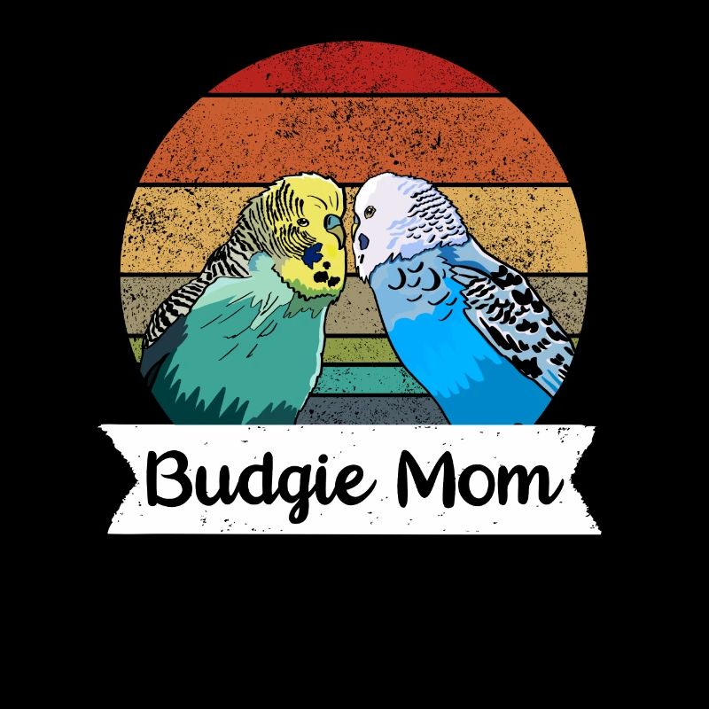 Design de la mom avec perruches