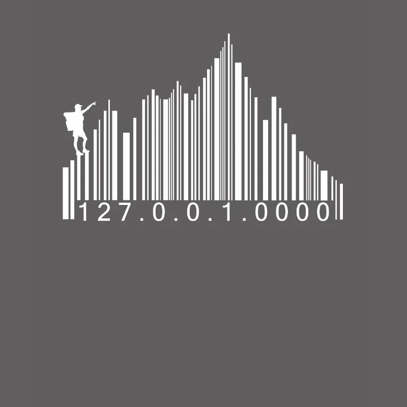 Barcode Berge Code Wandern Wanderer Strichcode