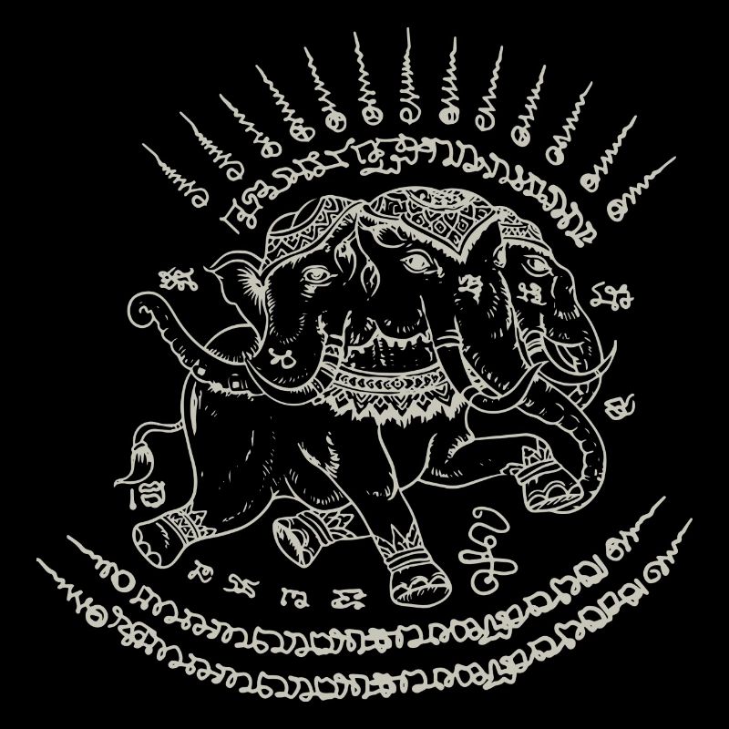 Sak Yant Thai Tattoo Three-headed Elephant Gift
