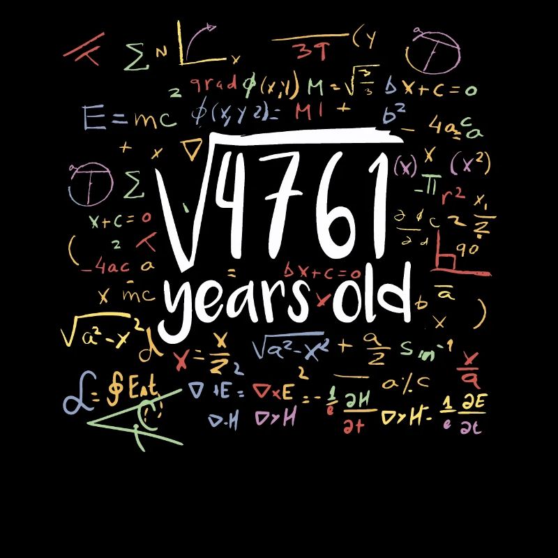 Square Root of 4761 Math Nerd 69th Birthday