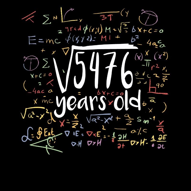 Square Root of 5476 Math Nerd 74th Birthday