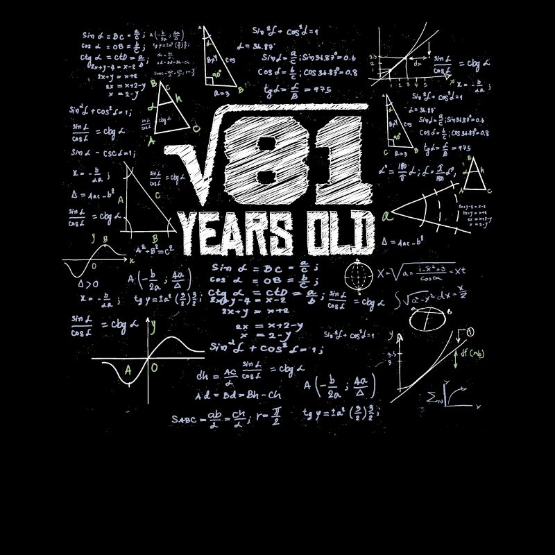 Square Root of 81 Math Nerd 9th Birthday