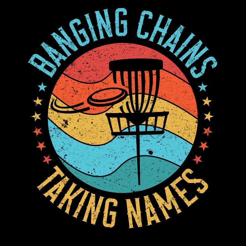 Retro Sunset Banging Chains prend des noms Disc Golf