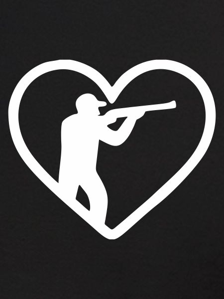 Herz-Jagd – Jäger-Silhouetten-Design
