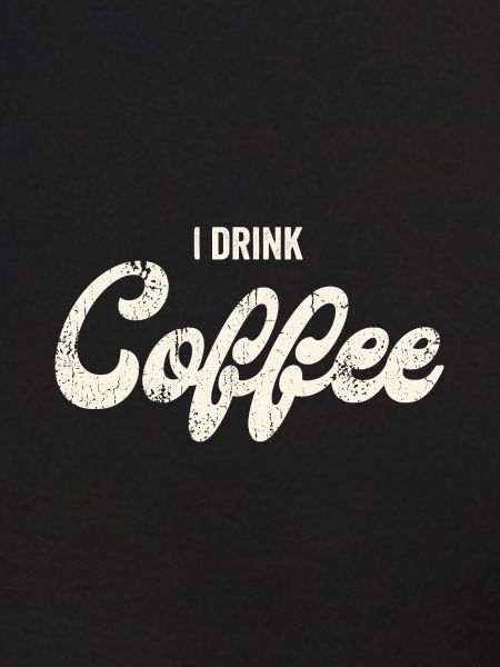 Ich trink Kaffee – Retro Script