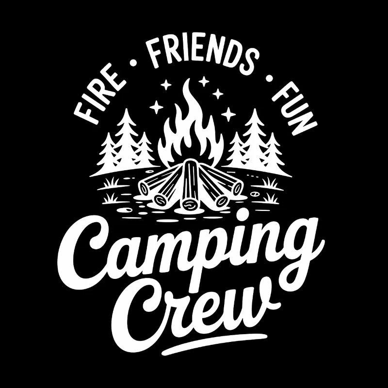 Plaisir des amis du feu – Équipe de camping