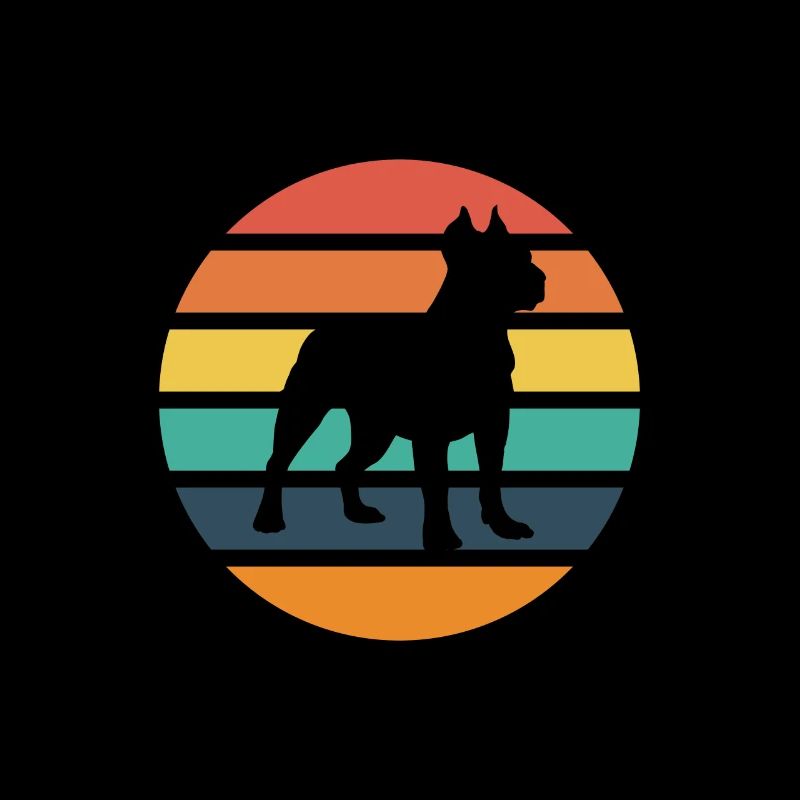 Conception rétro pit-bull