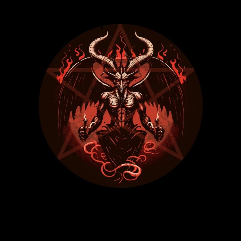 Baphomet Satanisch Occult Devil Pentagramm