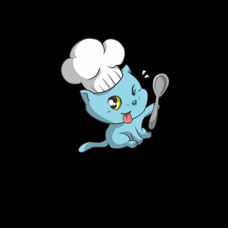 Cute Kawaii Chef Kitten Funny Chef